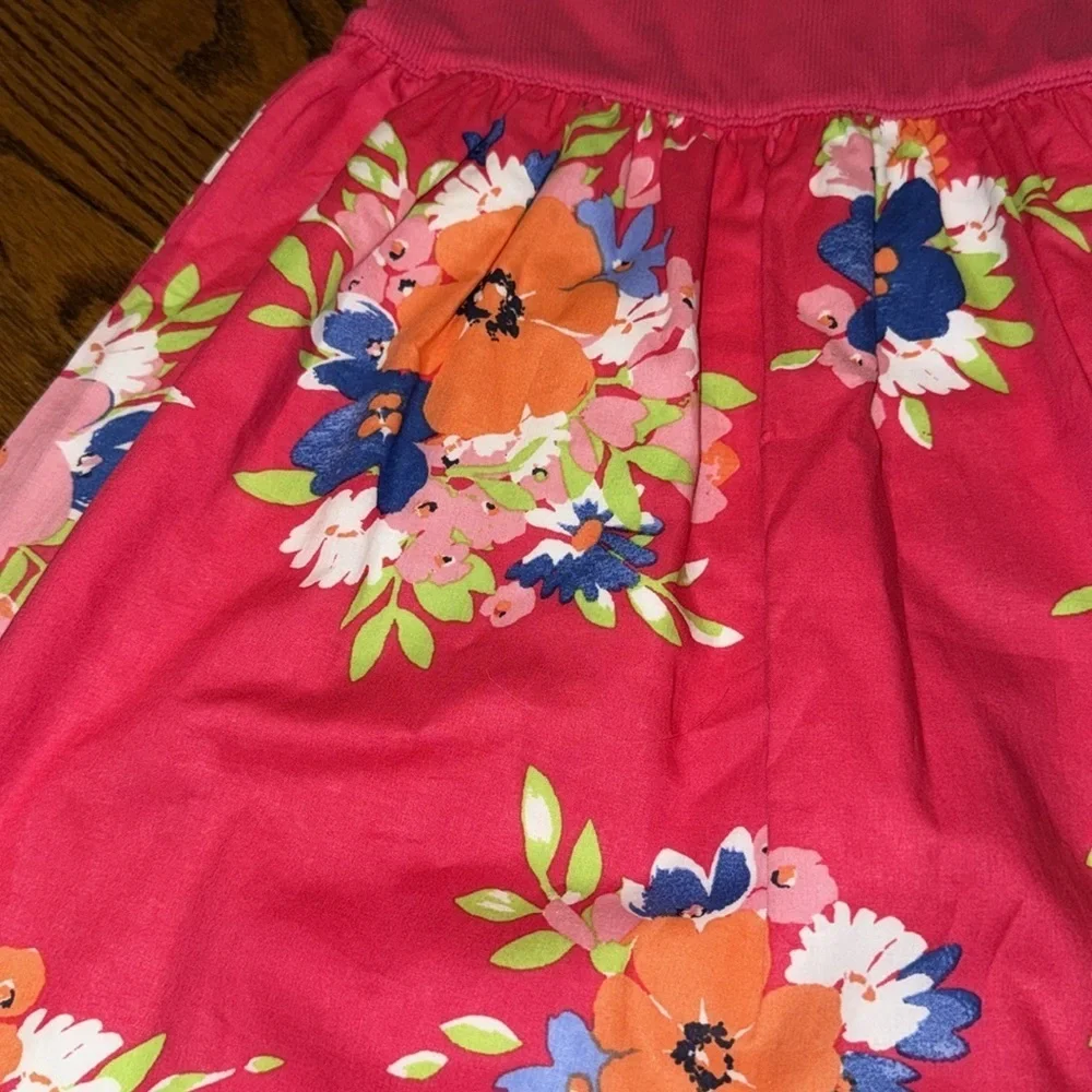 Gap kids girls pink floral tank dress size medium (8-9) NWT